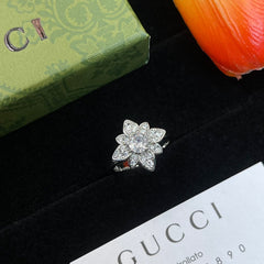 Full Diamond Floral Ring