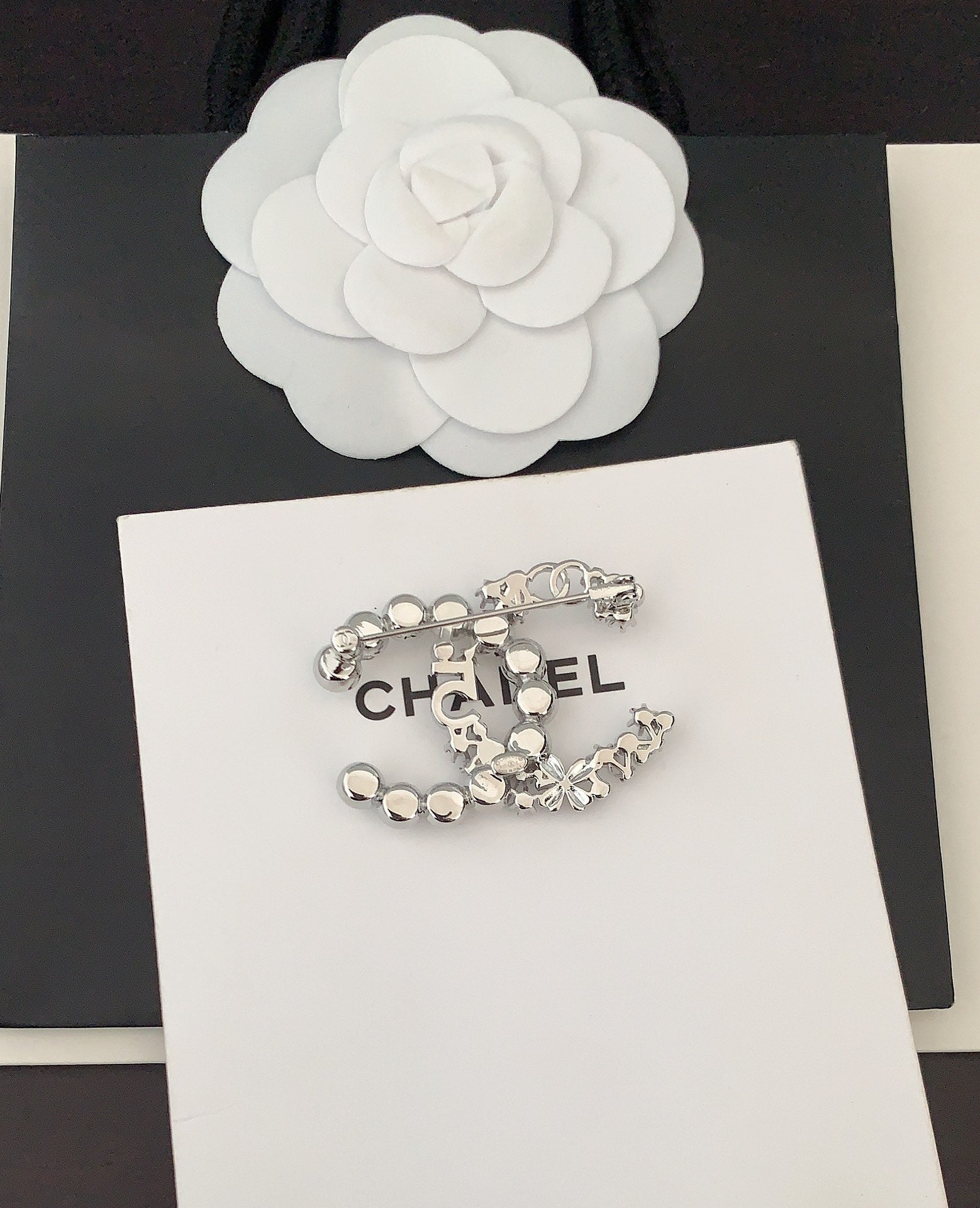Platinum Pearl Diamond Brooch