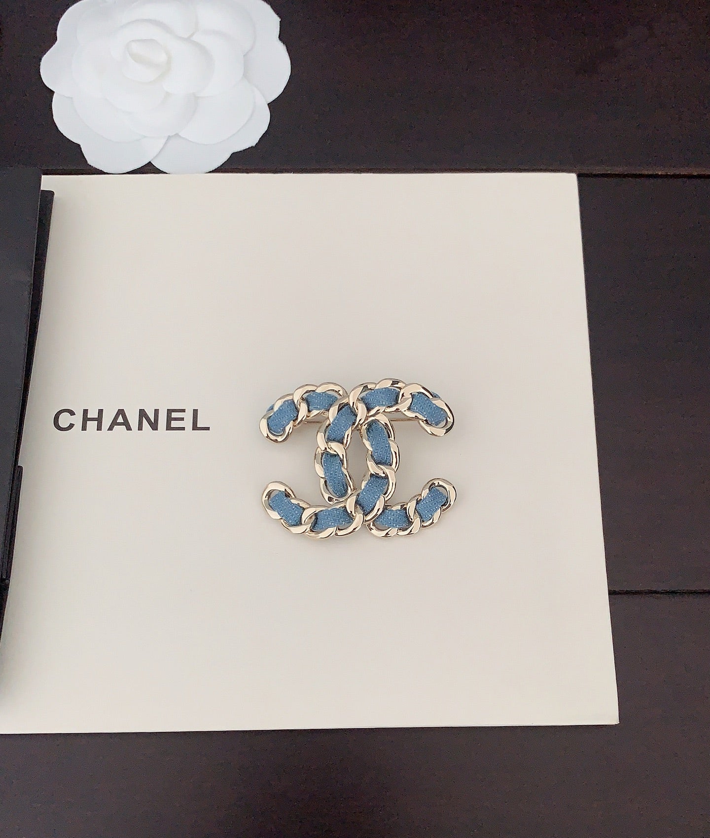 Blue Denim Brooch