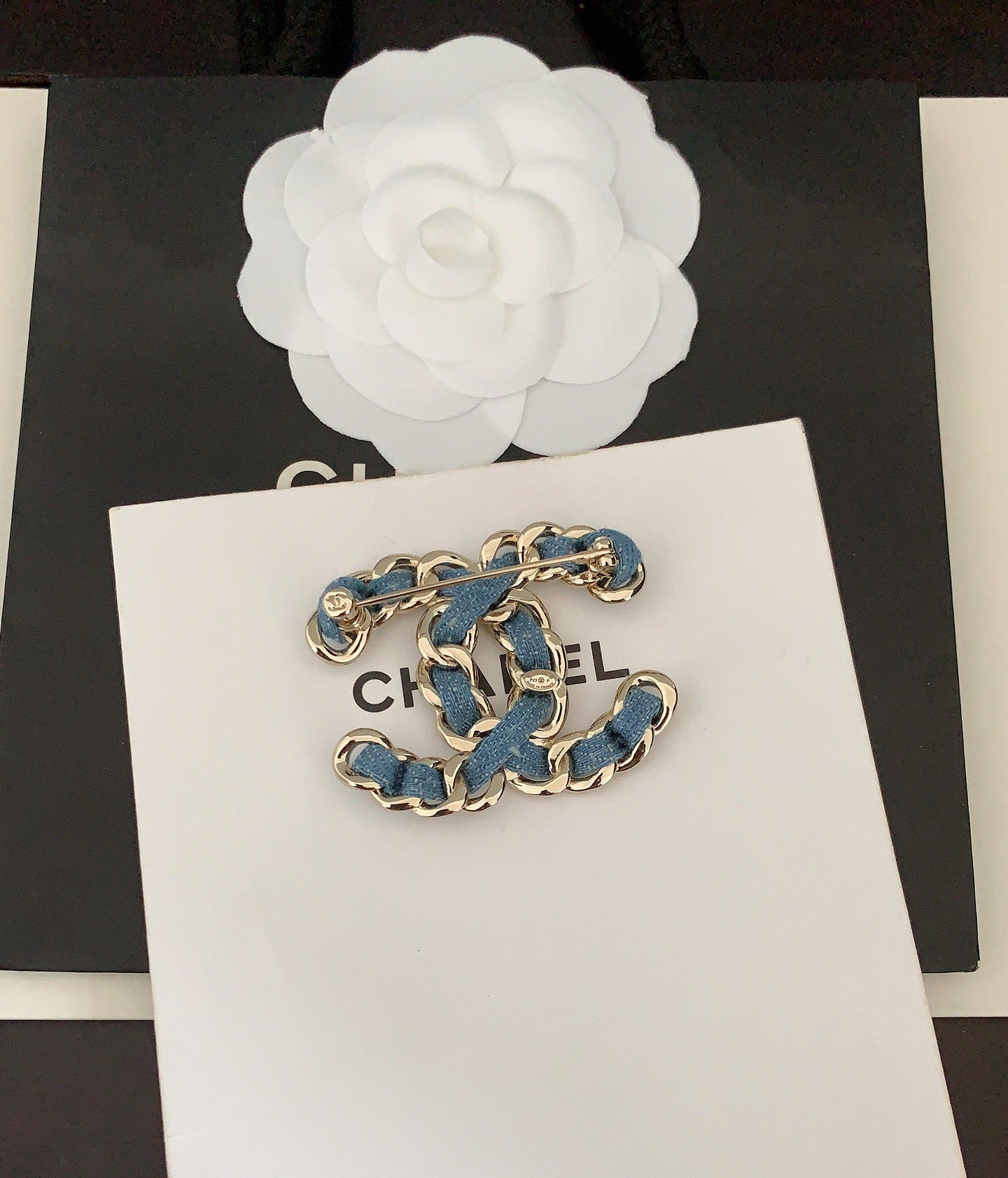 Blue Denim Brooch