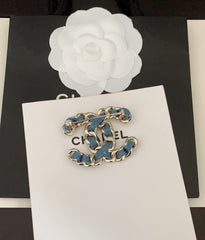Blue Denim Brooch
