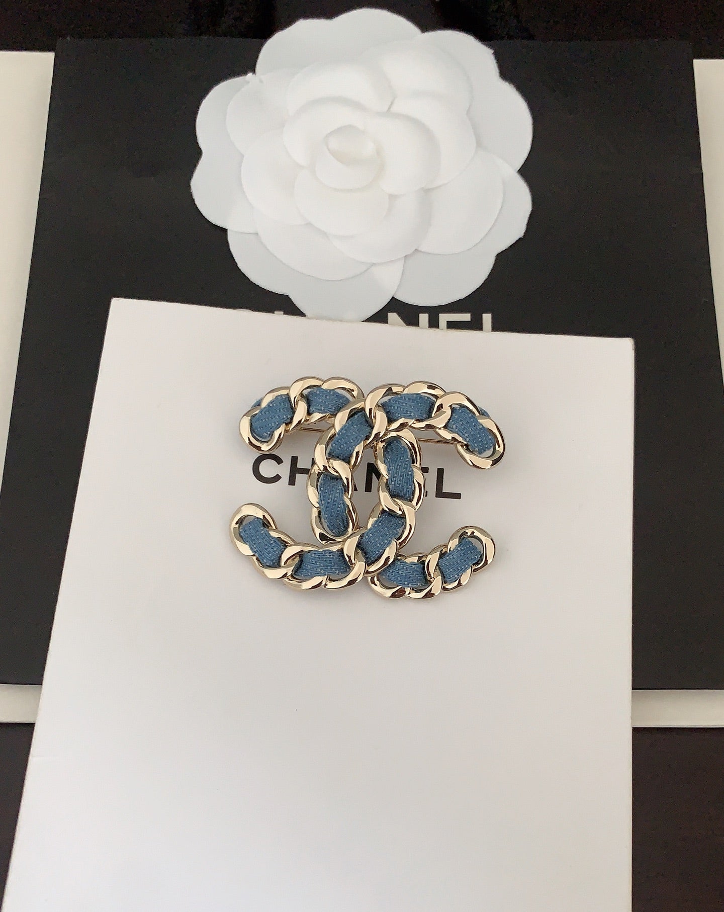 Blue Denim Brooch