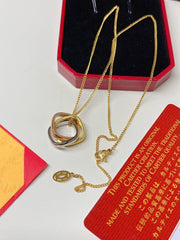 3 hoops pendant necklace