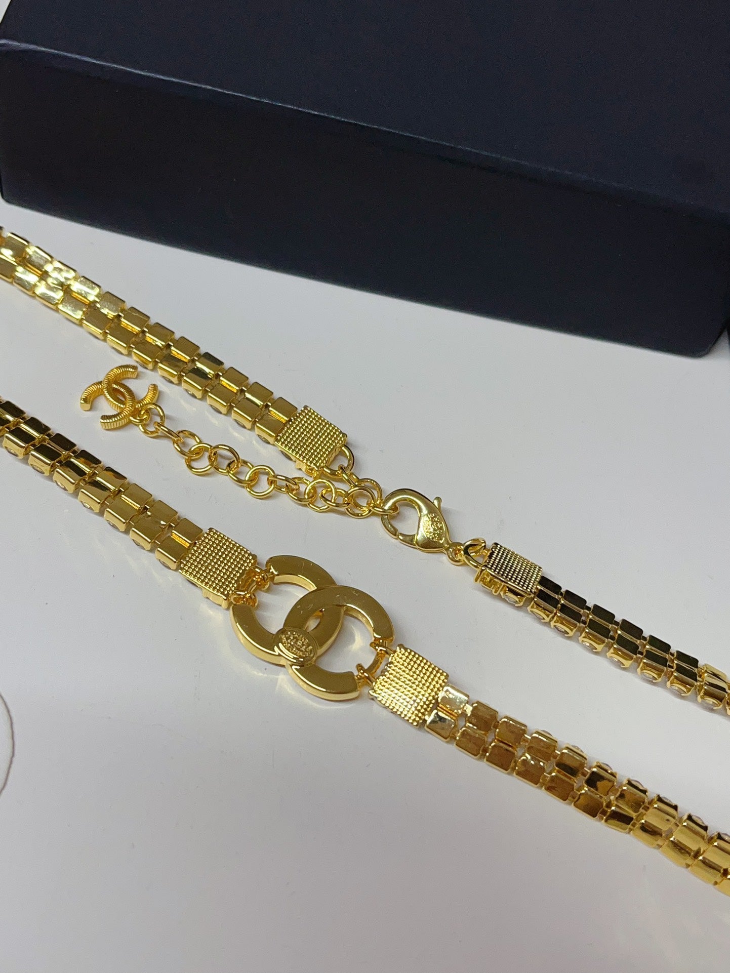 Full Diamond pearl necklace