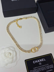 Full Diamond pearl necklace