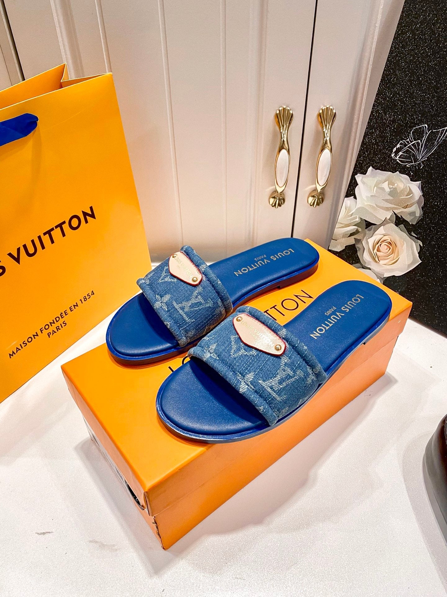 Printed Canvas Slippers