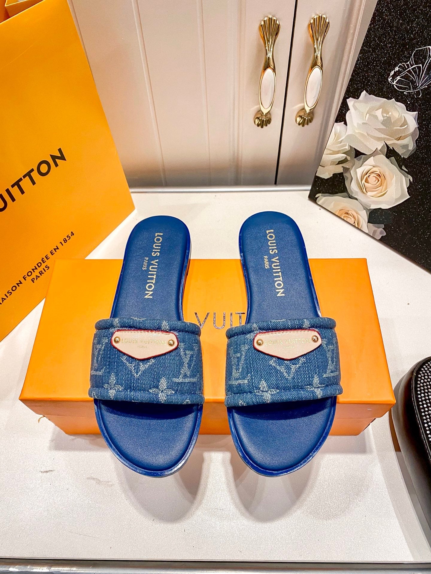 Printed Canvas Slippers