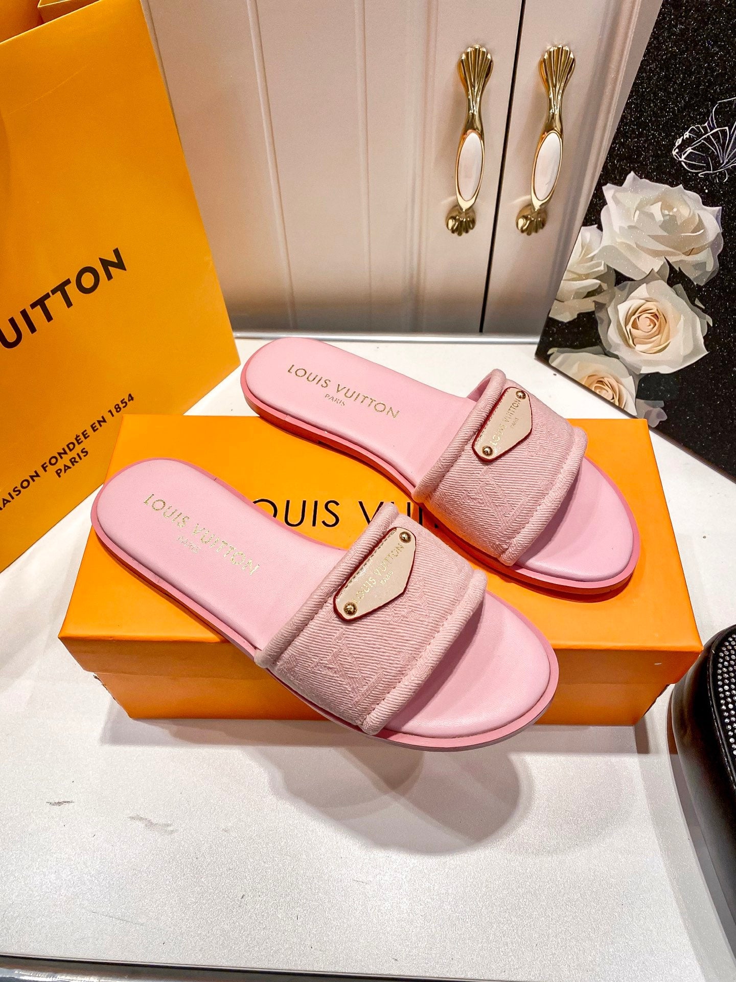 Printed Canvas Slippers