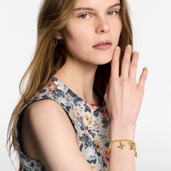 Classic floral charm bracelet necklace