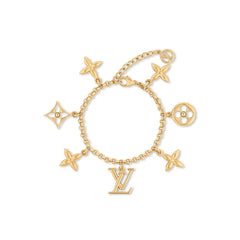 Classic floral charm bracelet necklace