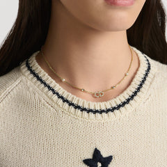 Diamond and pearl necklace