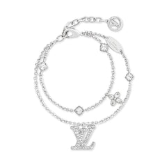 Sparkling diamond letter bracelet