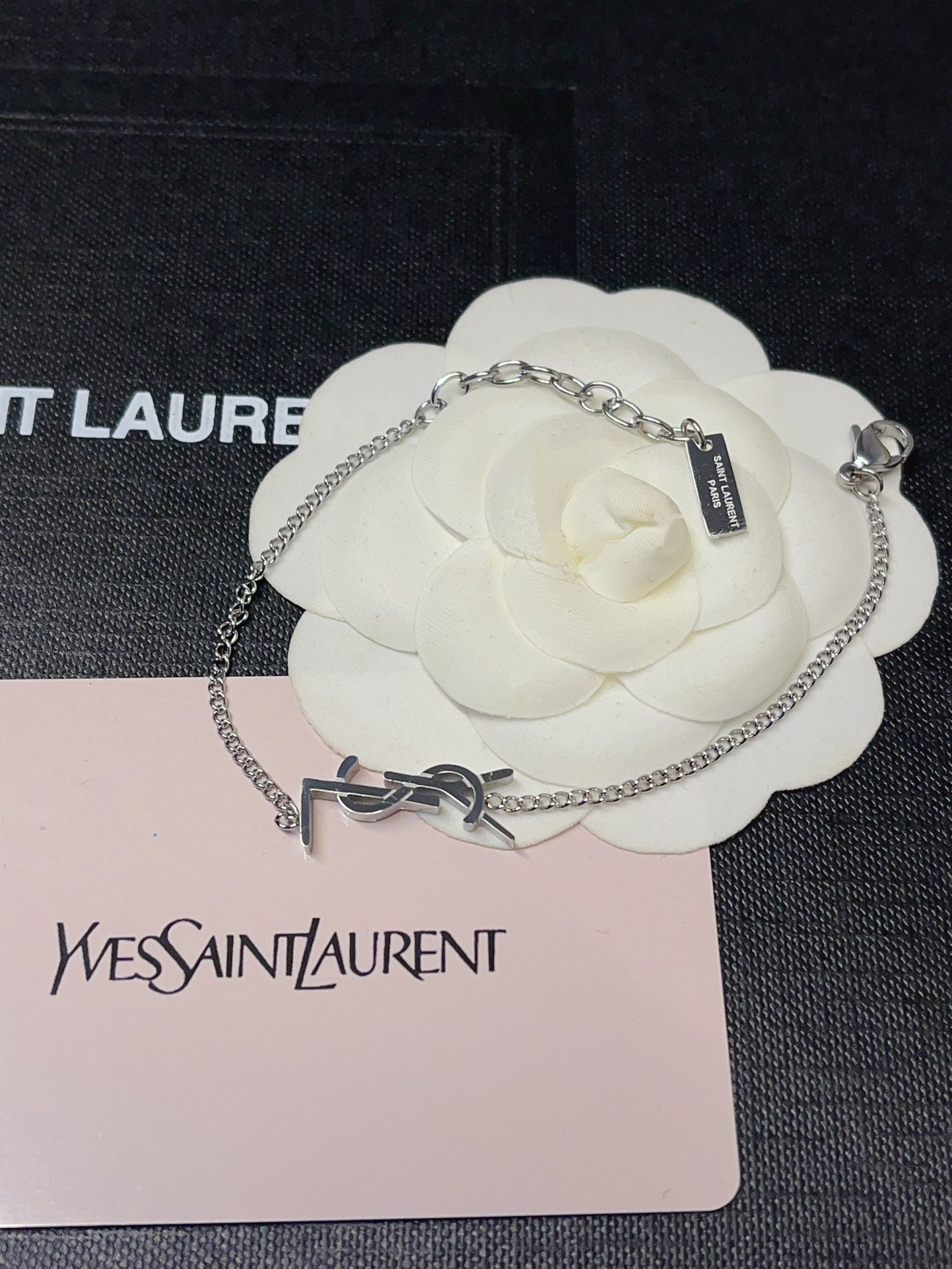 Engraved letters bracelet