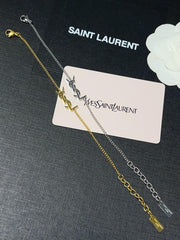 Engraved letters bracelet