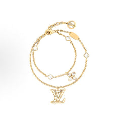 Sparkling diamond letter bracelet