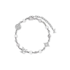 Classic pearl charms bracelet and necklace