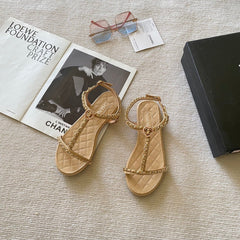 Heart chain sandals