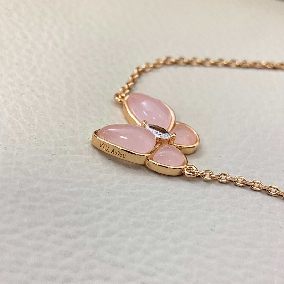 Pink Butterfly Mother-of-Pearl Bracelet
