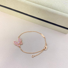 Pink Butterfly Mother-of-Pearl Bracelet