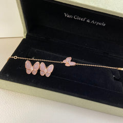 Pink Butterfly Mother-of-Pearl Bracelet