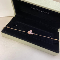 Pink Butterfly Mother-of-Pearl Bracelet