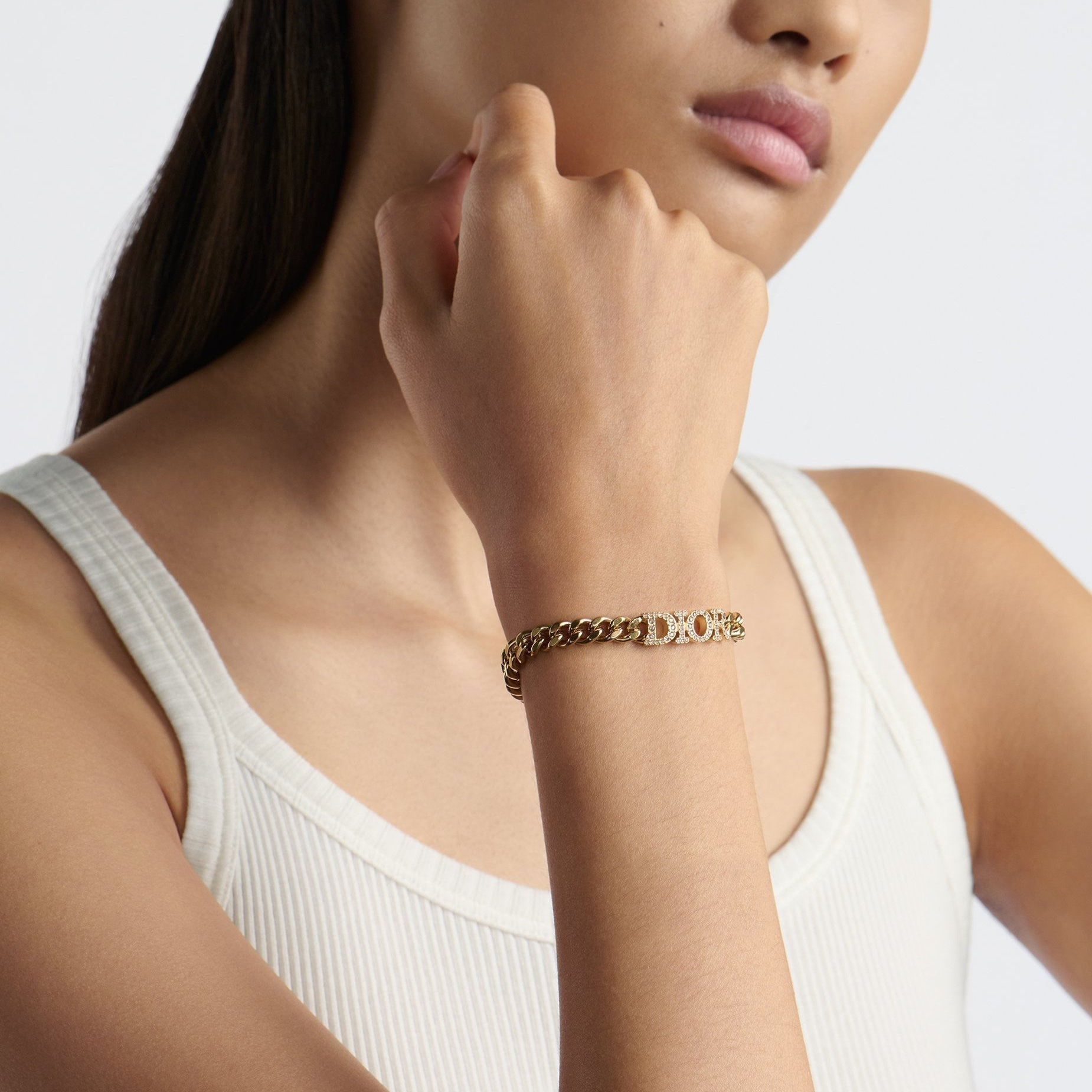 Crystal letter bracelet and necklace