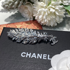 Silver Wheat Ear Brooch