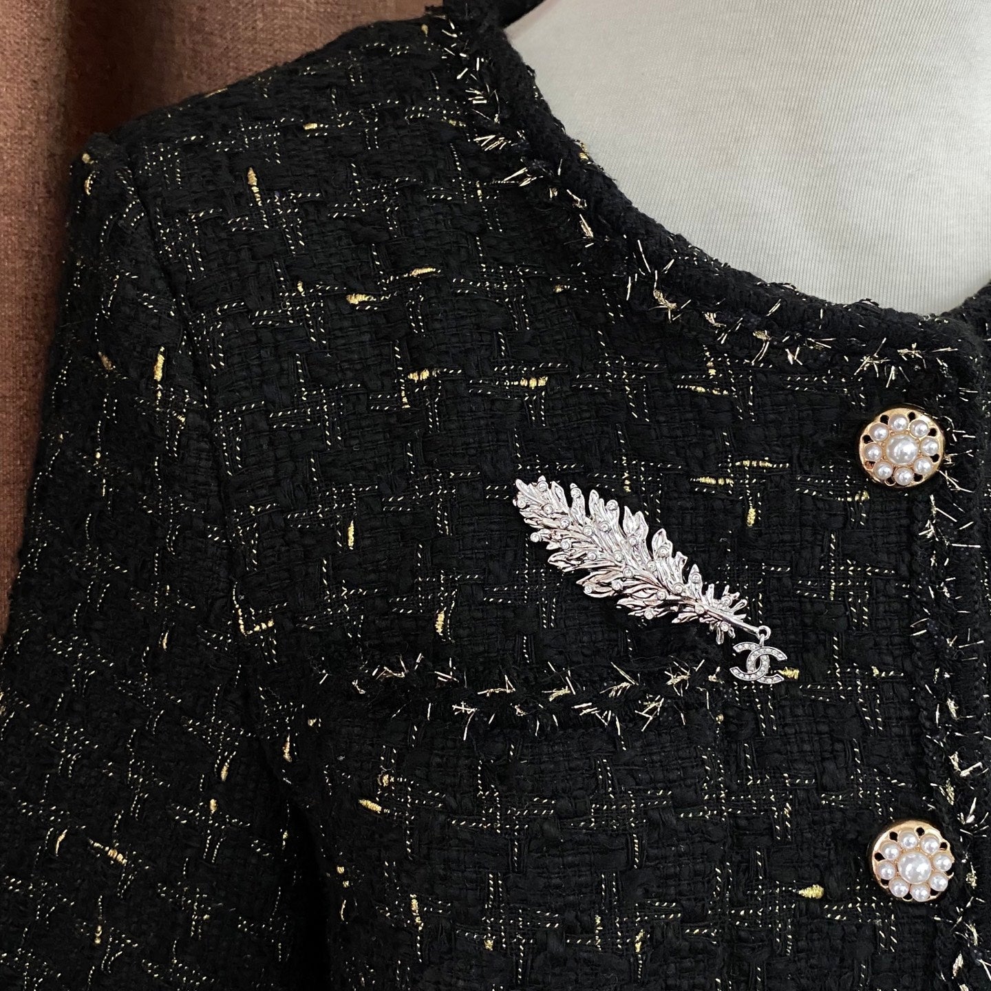 Silver Wheat Ear Brooch