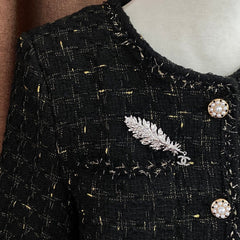 Silver Wheat Ear Brooch