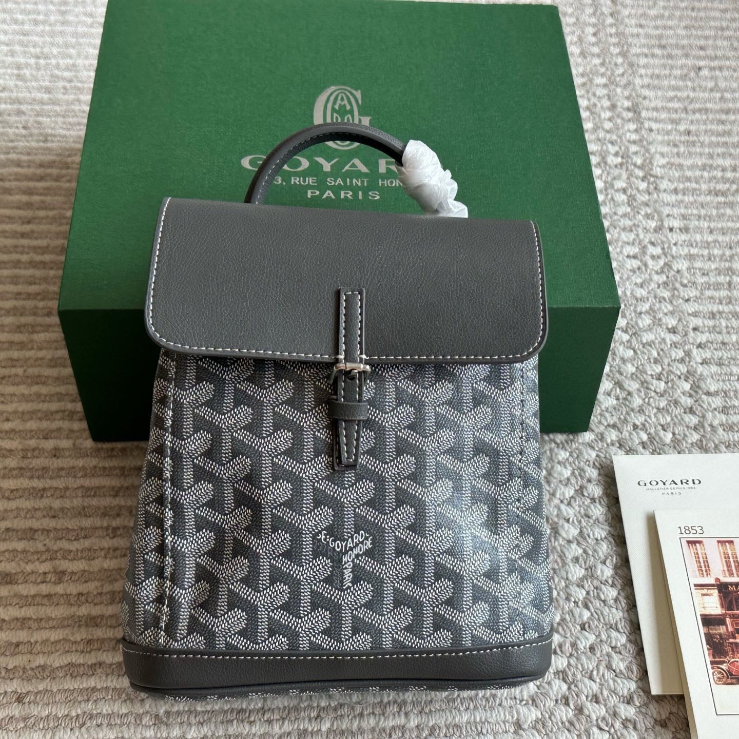 Vintage Leather Unisex Mini Backpack