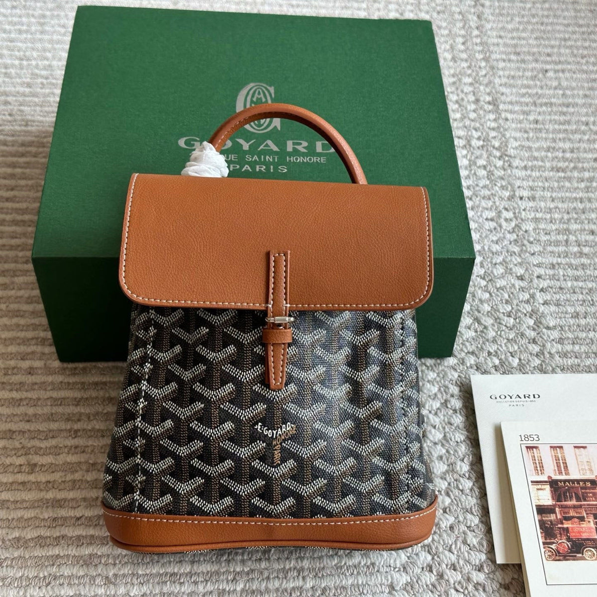 Vintage Leather Unisex Mini Backpack