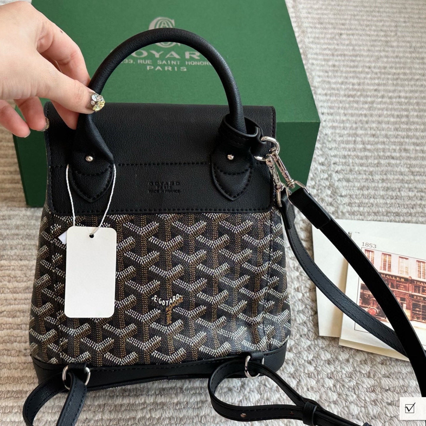 Vintage Leather Unisex Mini Backpack