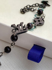 Black steel bead bracelet
