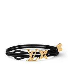 Floral leather bracelet