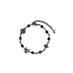 Black steel bead bracelet