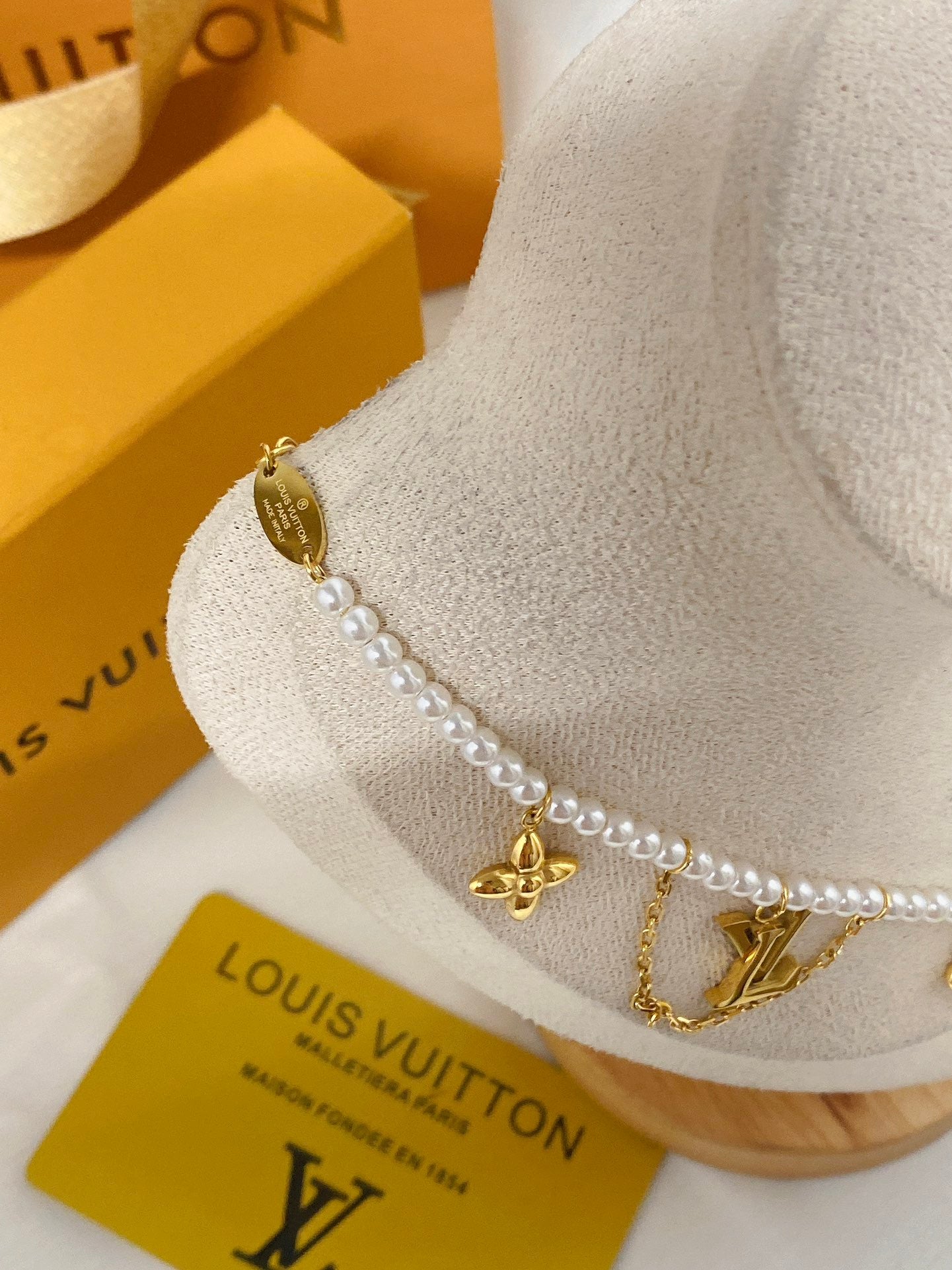 Double-layer pearl pendant bracelet and necklace
