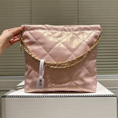 Small Waxed Leather Gold Shoulder Bag