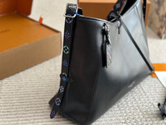 Black Leather Chain Handbag