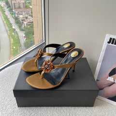 Gemstone High-Heeled Sandals