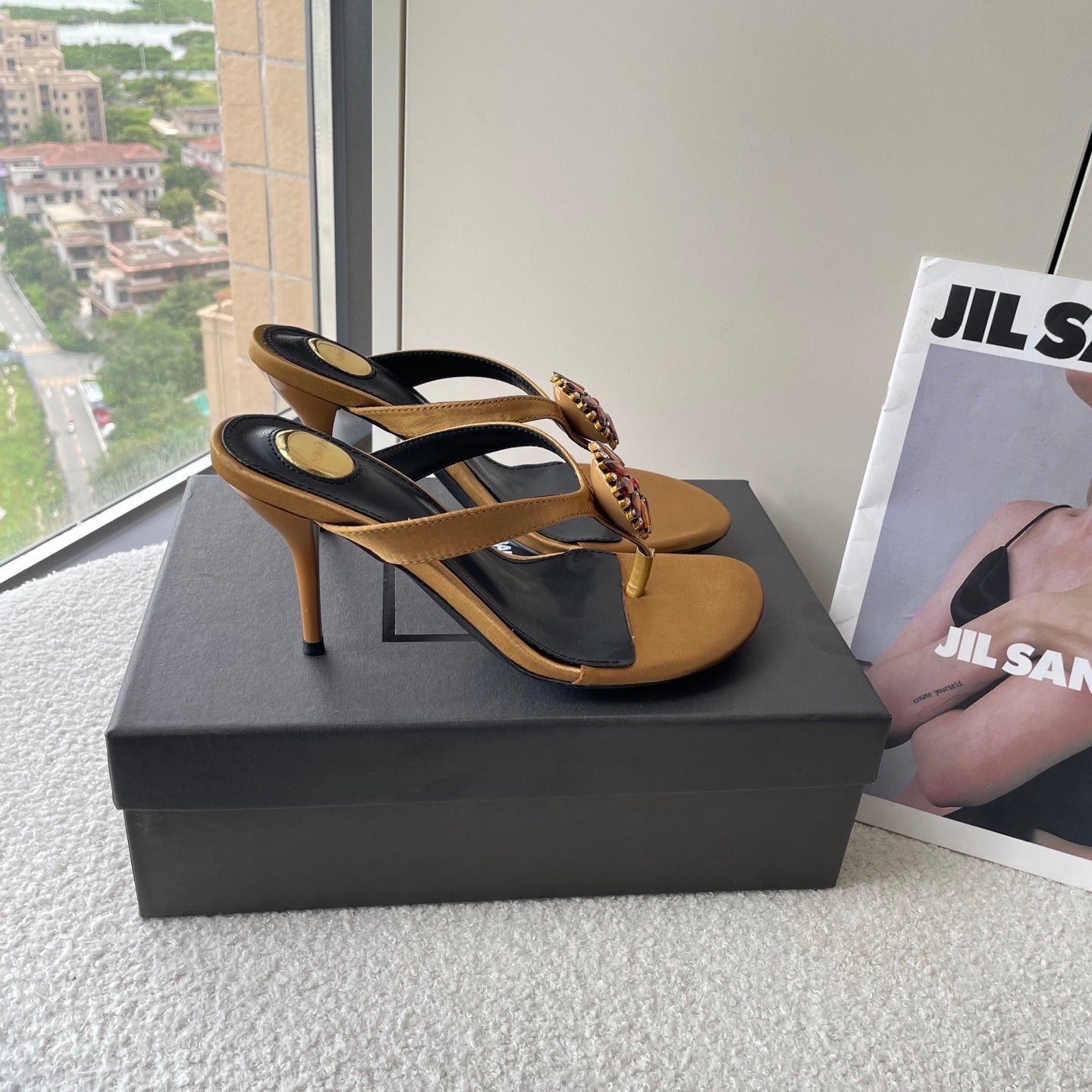 Gemstone High-Heeled Sandals