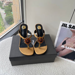 Gemstone High-Heeled Sandals