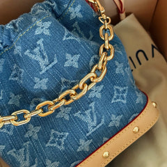 Denim Mini Bucket Bag