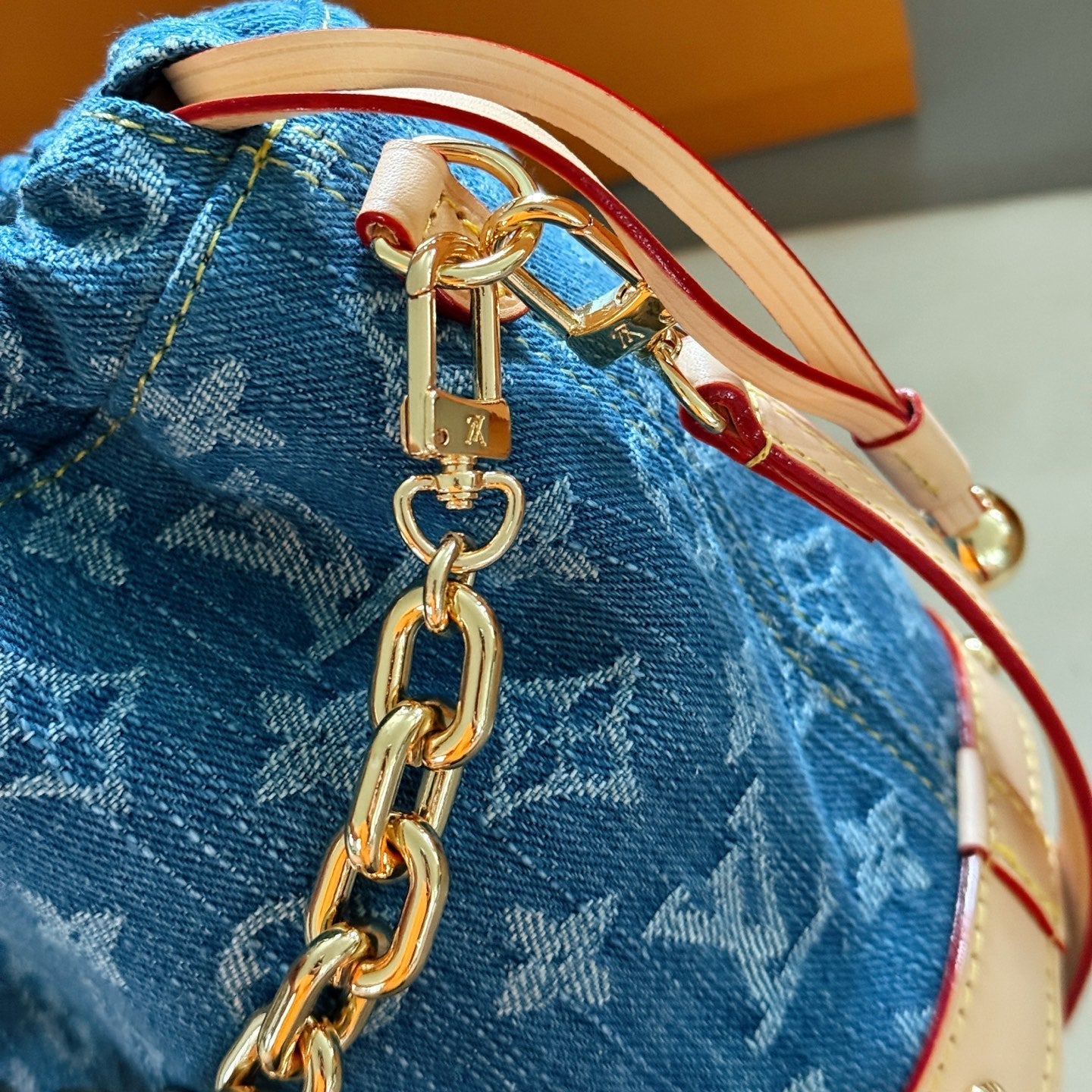 Denim Mini Bucket Bag