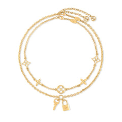 Floral Lettering Detachable Double Necklace
