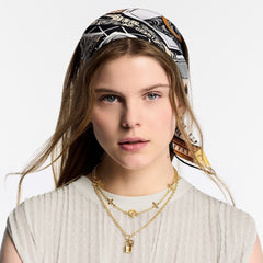 Floral Lettering Detachable Double Necklace