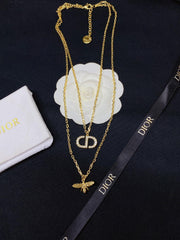 Bee crystal necklace