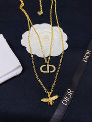 Bee crystal necklace