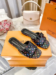 Colorful Printed Flat Slippers