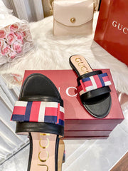 Striped Flat Slippers