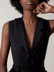 Diamond nail pendant necklace
